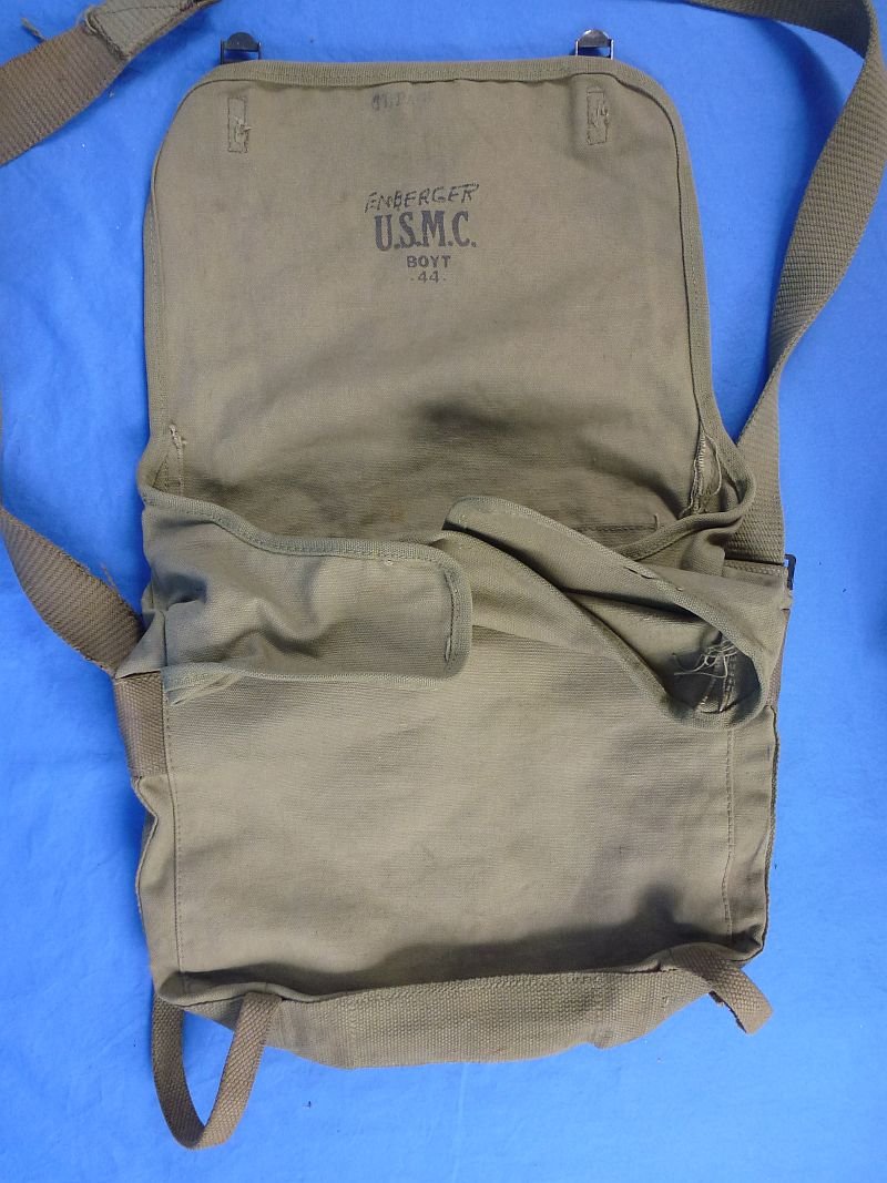 Named 1944 Dated U.S. Marine Corps Haversack — image 2
