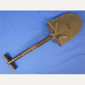 1942 Dated Model 1910 T-Handle Entrenching Shovel with Canvas Cover