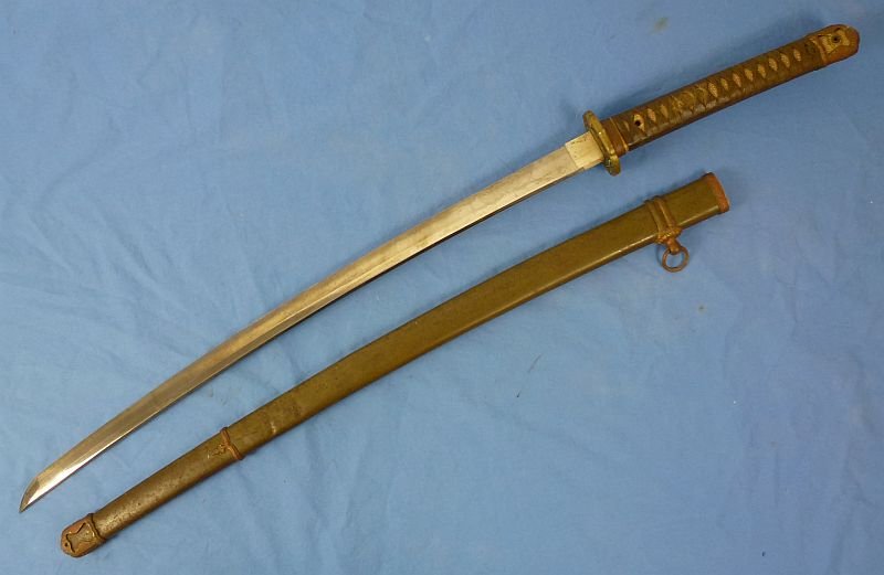 Signed 1945 Dated Japanese Army Officer Shin Gunto Sword — image 2