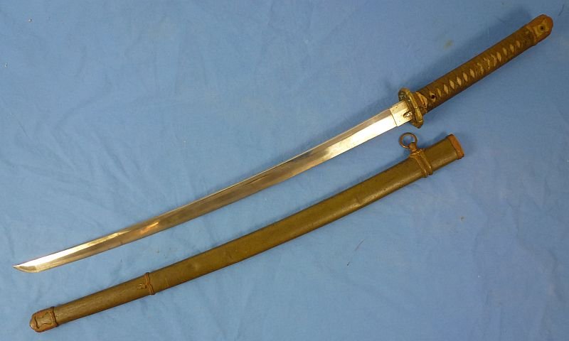 Signed 1945 Dated Japanese Army Officer Shin Gunto Sword — image 3