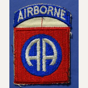 WWII 82nd Airborne Division On Khaki Patch