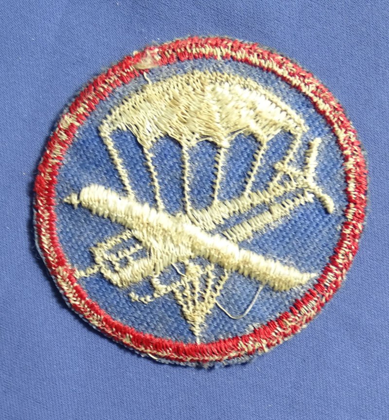 WWII Officer's Airborne Parachute Glider Overseas Cap Patch — image 2