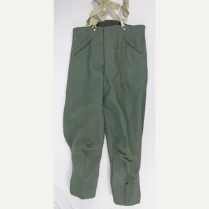1940 Dated Dutch EM/NCO Field Gray Wool Breeches with Suspenders