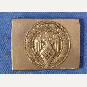 Double Marked Hitler Youth Buckle by Assmann RZM 17