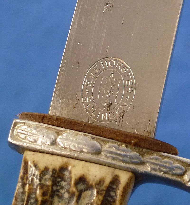 Third Reich Customs Service Dress Bayonet by F.W. Holler with Frog — image 6