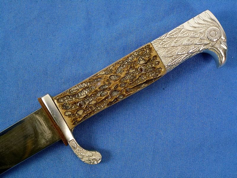 Third Reich Customs Service Dress Bayonet by F.W. Holler with Frog — image 8