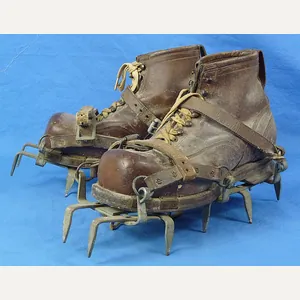 WWII US Army Mountaineering Boots with Crampons