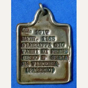 WWII Italian Soldier's Dog Tag