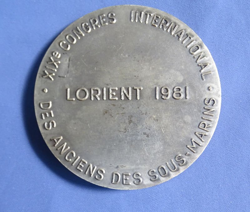 French Lorient 1981 3 inch Submarine Table Medal — image 2