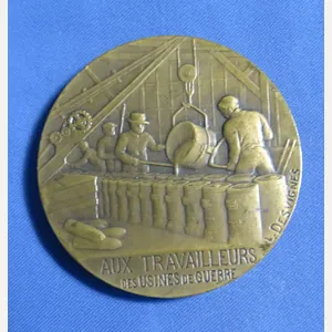 WWI French War Industry Workers – Aux Travailleurs 2 inch …