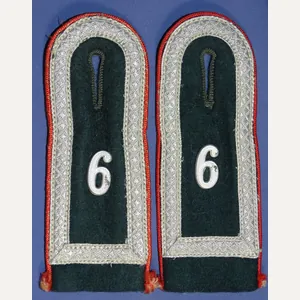 Pair German Army 6 Artillery NCO's Shoulder Straps