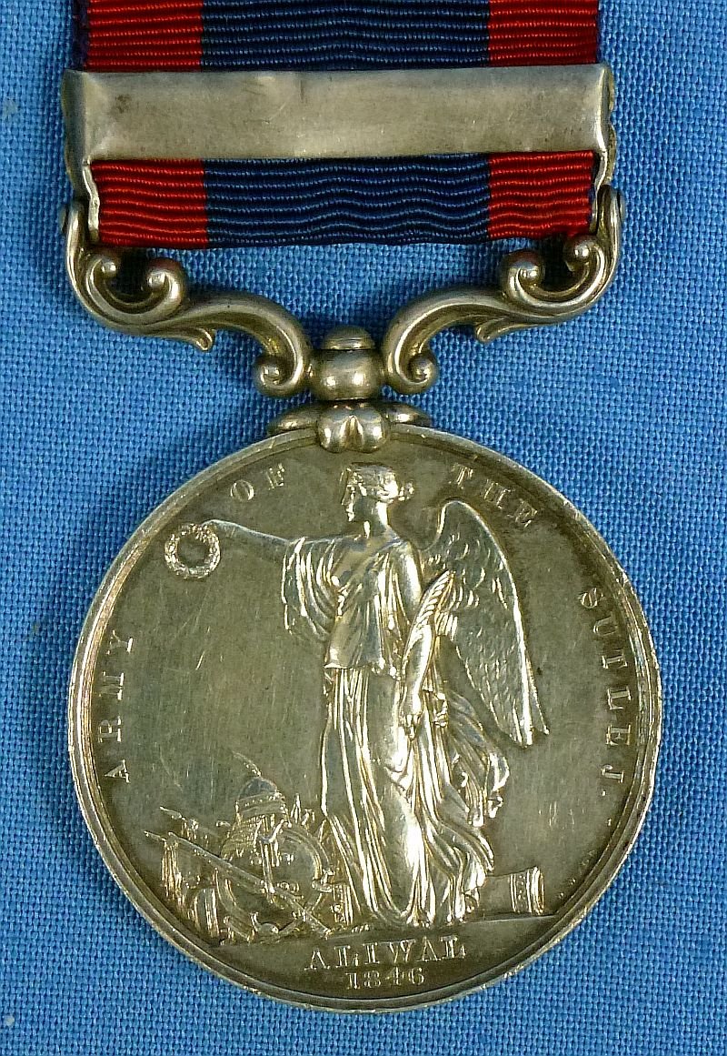British Sutlej Campaign Medal with 'Sobraon' Bar to the 50th Regiment — image 3