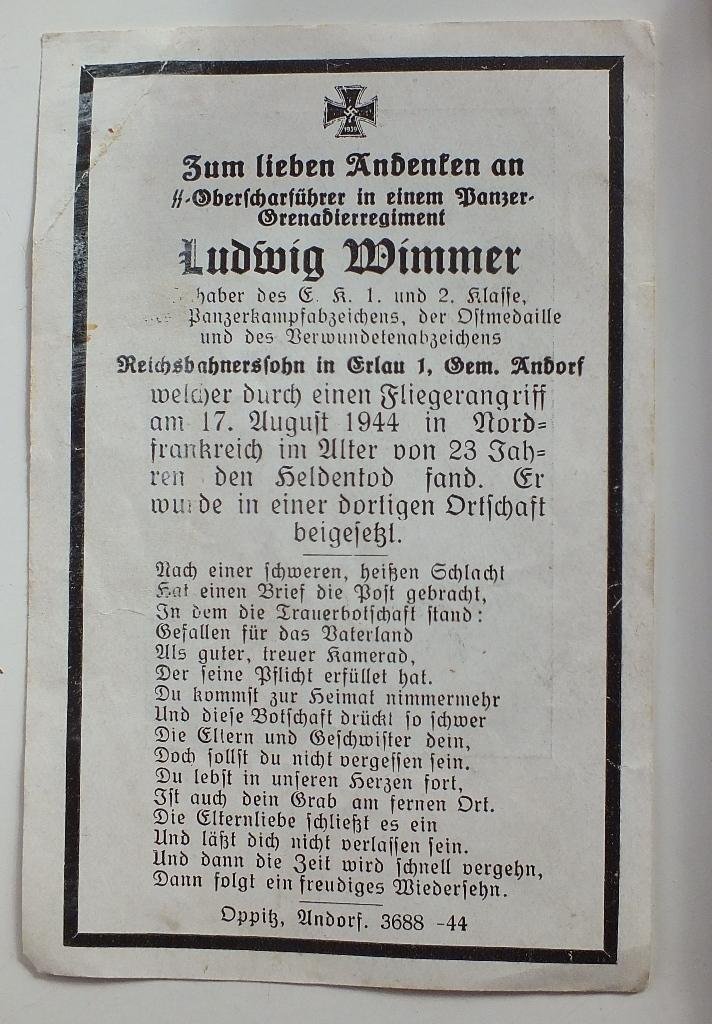 WSS STERBEBILD PANZER NORMANDY — image 2