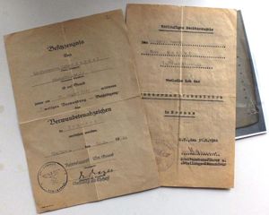 1.Komp.12th SS HITLERJUGEND AUFKLARUNGS ABTEILUNG CITATIONS SS-STURMBANNFUHRER BREMER SIGNAURE