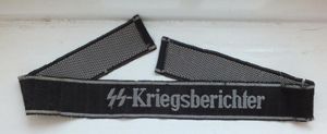 SS-KRIEGSBERICHTER BEVO CUFF TITLE