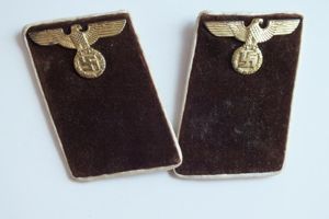 NSDAP COLLAR TAB SET Politischer-Leiter Anwärter'