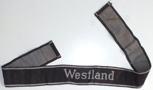 WSS REGIMENT WESTLAND CUFF TITLE