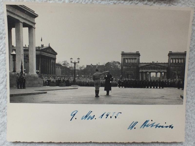 WILHEM BITTRICH MUNICH 9TH NOV 1935 SIGNATURE — image 2