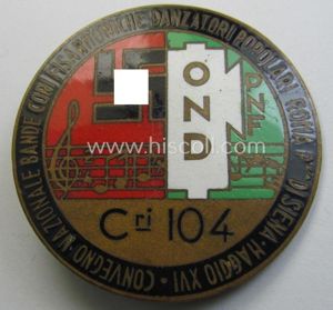 Attractive lapel-pin (ie. 'Veranstaltungsabzeichen') being a: 'Castelli Cerosa SA'-marked example …