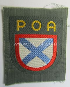 Multi-coloured- and/or 'BeVo'-woven armshield (ie. 'Ärmelschild') as was intended for …