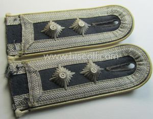 Pair of WH (Luftwaffe) white-piped, so-called: 'Hermann Göring'-division, NCO-type shoulderstraps …