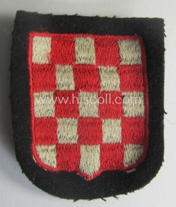 Croatian, Waffen-SS 'volunteer' arm-shield (of a 'variant-pattern'!) as was intended …