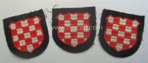Croatian, Waffen-SS 'volunteer' arm-shield as was specifically intended for usage …