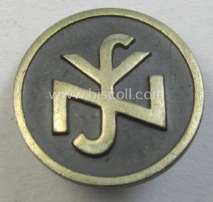 Attractive, so-called: N.S.V. (ie. 'Nationalsocialistische Volkswohlfahrt') membership-lapel-pin being an 'RzM …