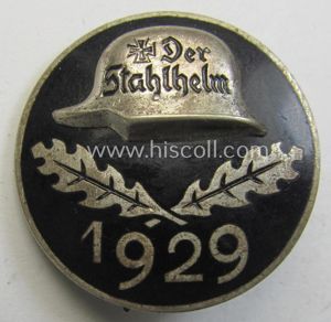 Superb, enamelled lapel-pin: 'Der Stahlhelm' - Bund der Frontsoldaten (Sta) …