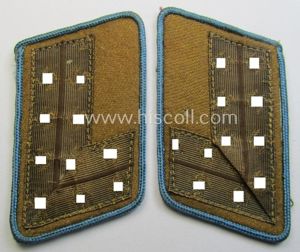 Fully matching pair of N.S.D.A.P.-type collar-patches (ie. 'Kragenspiegel für pol. …