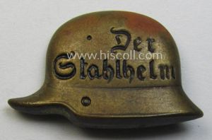 Lapel-pin (ie. 'Zivilabzeichen') denoting membership within: 'Der Stahlhelm' - Bund …