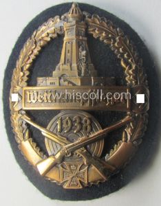 Bronze-toned (and I deem 'Cupal'-based!) 'Kyfhäuserbund Schiessauszeichnung' depicting the 'Kyfhäuser'-monument …