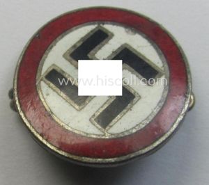 Smaller-sized, 'N.S.D.A.P.'-supporter-pin- ie. party-badge (or: 'Parteiabzeichen') being a smaller-sized 'variant-pattern'-specimen …