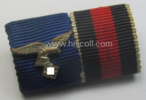 2-pieced, WH (Luftwaffe) ribbon-bar (ie. 'Feld- o. Bandspange')