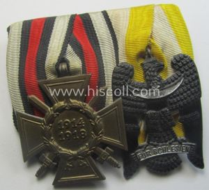 2-pieced (post) WWI-period medal-bar (ie. 'Spange') showing resp. a: 'FKK …