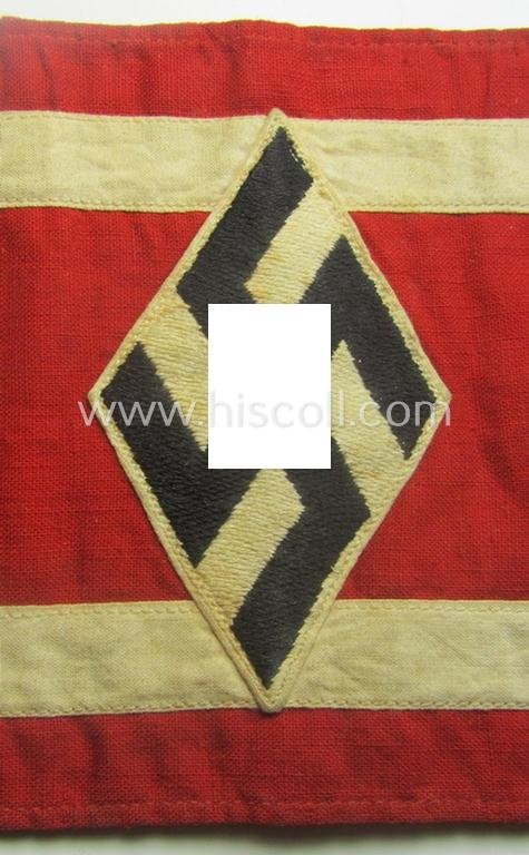 'NS-Studentenbund' (ie. N.S.B.O.- or national-socialist students'-league) armband (ie. 'Armbinde') being a just moderately used example that comes in a wonderful condition — image 2