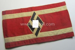 'NS-Studentenbund' (ie. N.S.B.O.- or national-socialist students'-league) armband (ie. 'Armbinde') being …