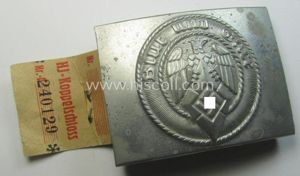 HJ ('Hitlerjugend'), zinc-based belt-buckle being a 'virtually mint' and/or non-maker-marked …