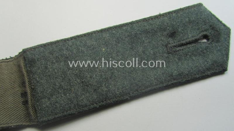 Single, WH (Heeres) EM-type (ie. 'M36-/M40'-pattern- and 'pointed styled-') 'cyphered' shoulderstrap as was intended for usage by a: 'Soldat des Gebirgsjäger-Rgts. 99' — image 4