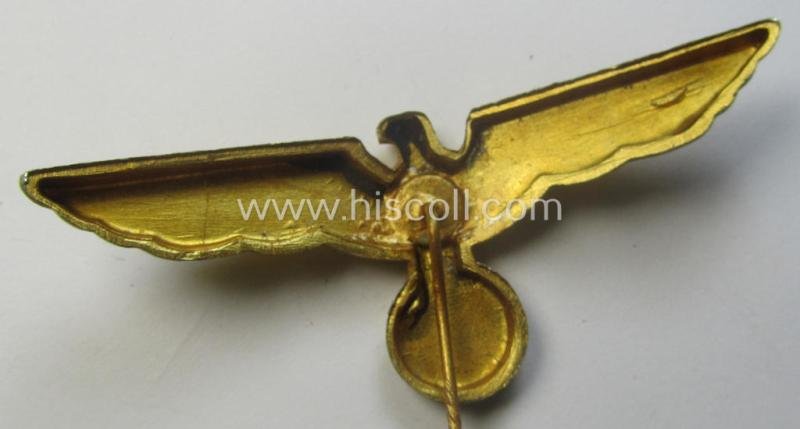 Fully matching - and scarcely encountered! - WH (Kriegsmarine) NCO- (ie. officers'-) type visor-cap insignia-set for attachment onto the various NCO- ie. officers'-type visor-caps (ie. 'Schirmmützen') — image 5