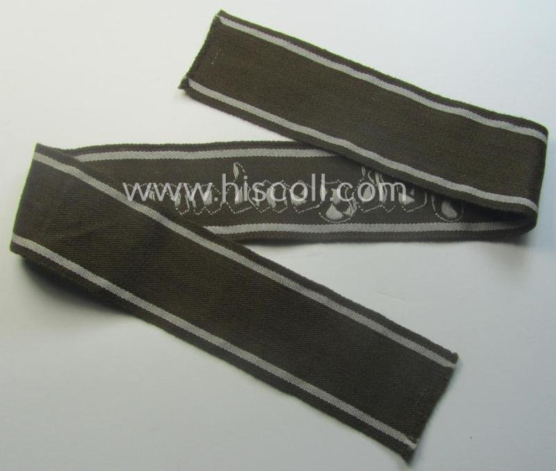WH (Heeres) cuff-title ie. armband (ie. 'Ärmelstreifen') entitled: 'Feldgendarmerie' (being a typical 'semi-BeVo'-woven example) — image 4