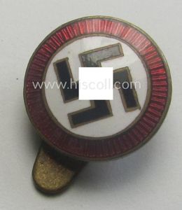 'N.S.D.A.P.'-supporter-pin- ie. party-badge (or: 'Parteiabzeichen') being a smaller-sized specimen that …