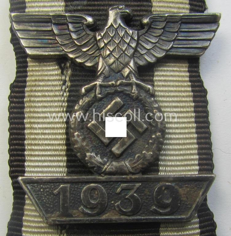 Very unusually-mounted and just moderately used- and/or worn example of a: 'Wiederholungsspange zum EK II. Kl.' as was produced by the actually (rarely found!) 'Otto Schickle'-company — image 2