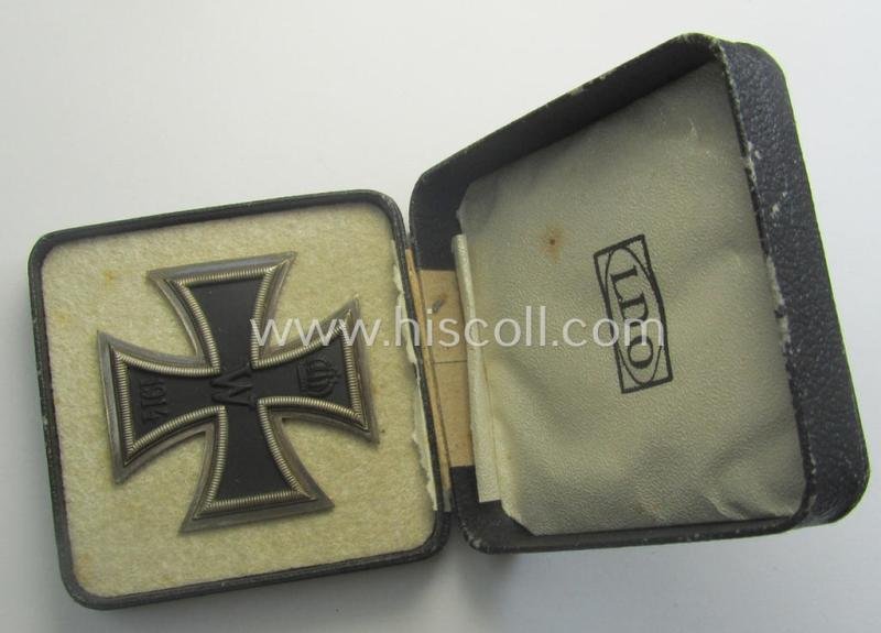 Rarely seen, WWI-period Iron Cross 1st class (or: 'Eisernes Kreuz 1. Klasse') being a very nicely preserved- and dual-maker- ie. 'L/59' and 'S'-marked!) example that came stored in its period (simplified) 'LDO'-etui — image 2