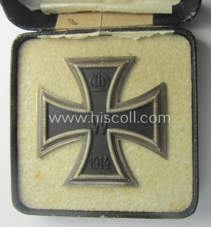 Rarely seen, WWI-period Iron Cross 1st class (or: 'Eisernes Kreuz 1. Klasse') being a very nicely preserved- and dual-maker- ie. 'L/59' and 'S'-marked!) example that came stored in its period (simplified) 'LDO'-etui — image 3