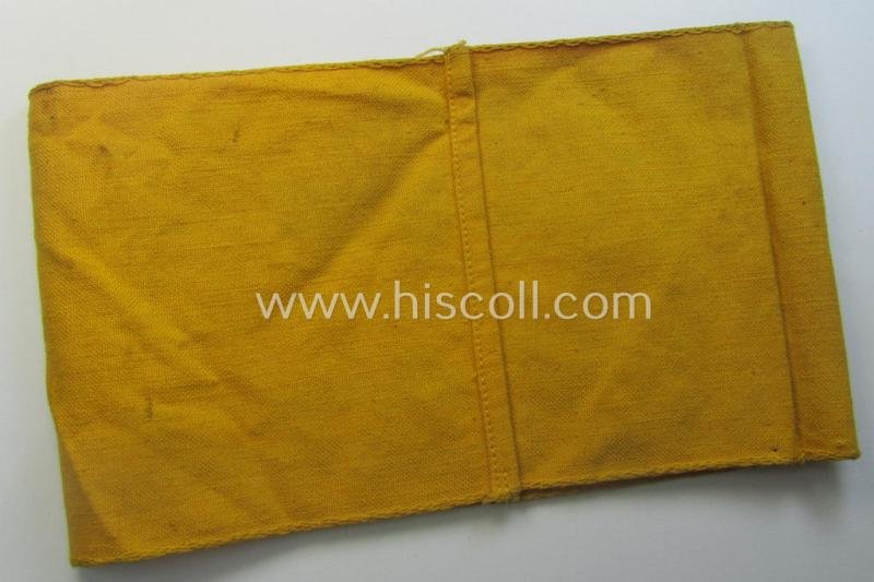 Linnen-based- and/or neatly 'BeVo'-woven, golden-yellow-coloured armband (ie. 'Armbinde') entitled: 'Deutsche Wehrmacht' as was intended for (civilian) staff-members serving within the German armed forces ie. 'Deutsche Wehrmacht' — image 5