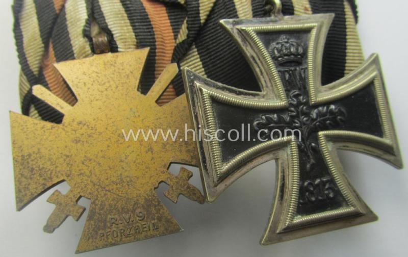 WWI-period so-called: 'Doppelspange' (being of the 'non-detachable-pattern') showing resp. an: 'EK II. Klasse' and a: 'FKK 1914-18 mit Schw.' and that comes as recently found — image 4