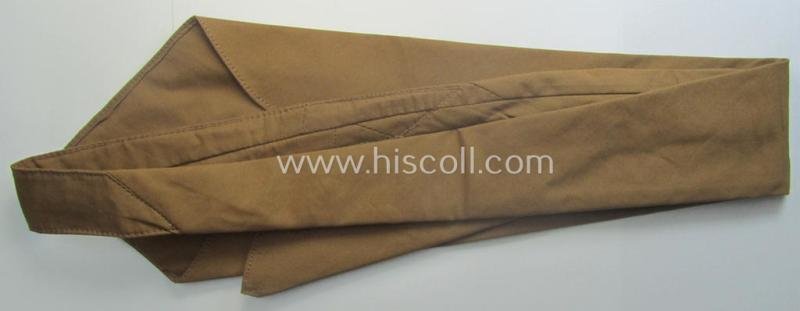 'Generic'-styled, N.S.D.A.P. (SA etc.) 'standard'-pattern, mustard-brown-coloured and/or linnen-based tie ('Krawatte') being a 'virtually mint- ie. unissued' example that still retains is period (linnen-based) 'RzM'-etiket — image 3