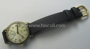WH (Kriegsmarine) WWII-period wrist-watch (or: 'Dienstuhr') of the make: 'K.M. …