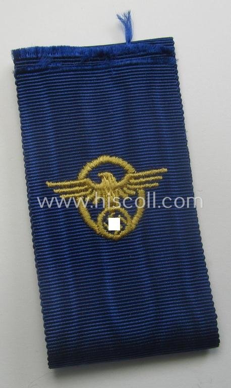 Golden-class 'Pol.-Dienstauszeichnung 1. Stufe' (or: police loyal-service medal first-class) that comes with its accompanying (full-length!) ribbon (ie. 'Bandabschnitt') — image 3